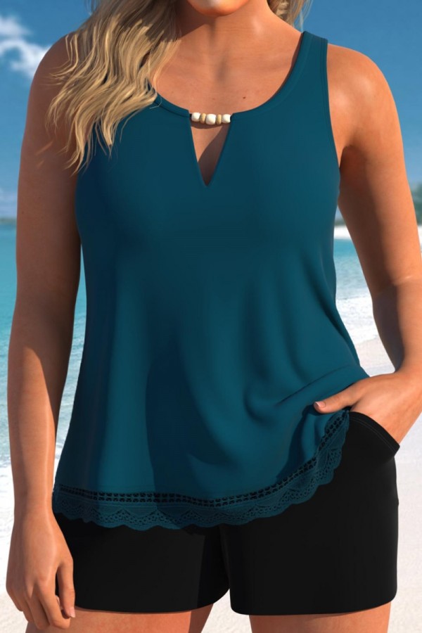 Teal Classic Two-Piece Tankini
