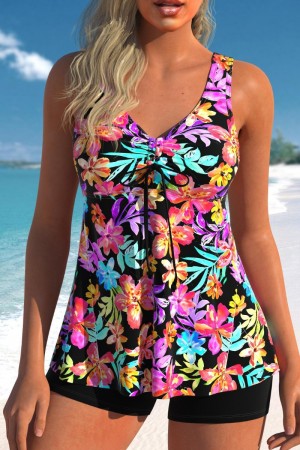 Colorful Split Tankini