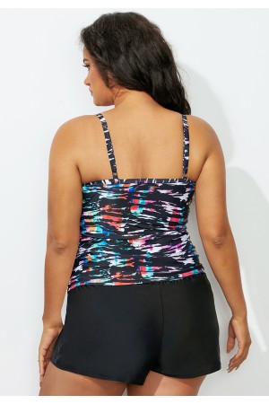 Colorful Storm Square Neck Tankini Set