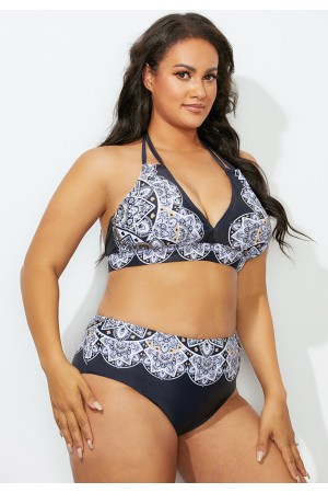 Black Halter Bikini Set
